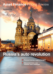 Screen shot of the cover of Bynx Asset Finance Pricing Review - Russia Dec 2019